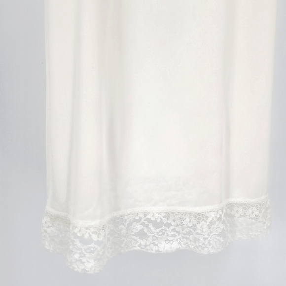 VINTAGE 1960s JOAN BROWNE Montgomery Ward Slip Dress Snow White Ivory - Picture 8 of 16